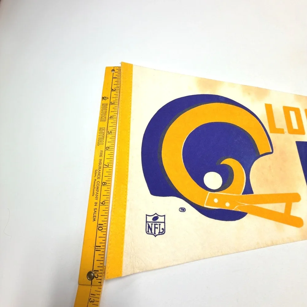 Los Angeles Rams Vintage NFL Felt Pennant Helmet Logo 30